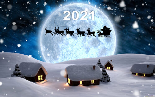 Новогодние обои 2021