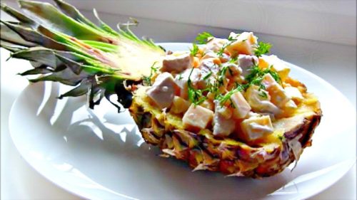 Салат Сюрприз с ананасом
